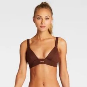 NWT Vitamin A Neutra Bralette Bikini Top Vintage Brown
